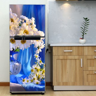 Decal trang trí tủ lạnh mẫu hoa đẹp