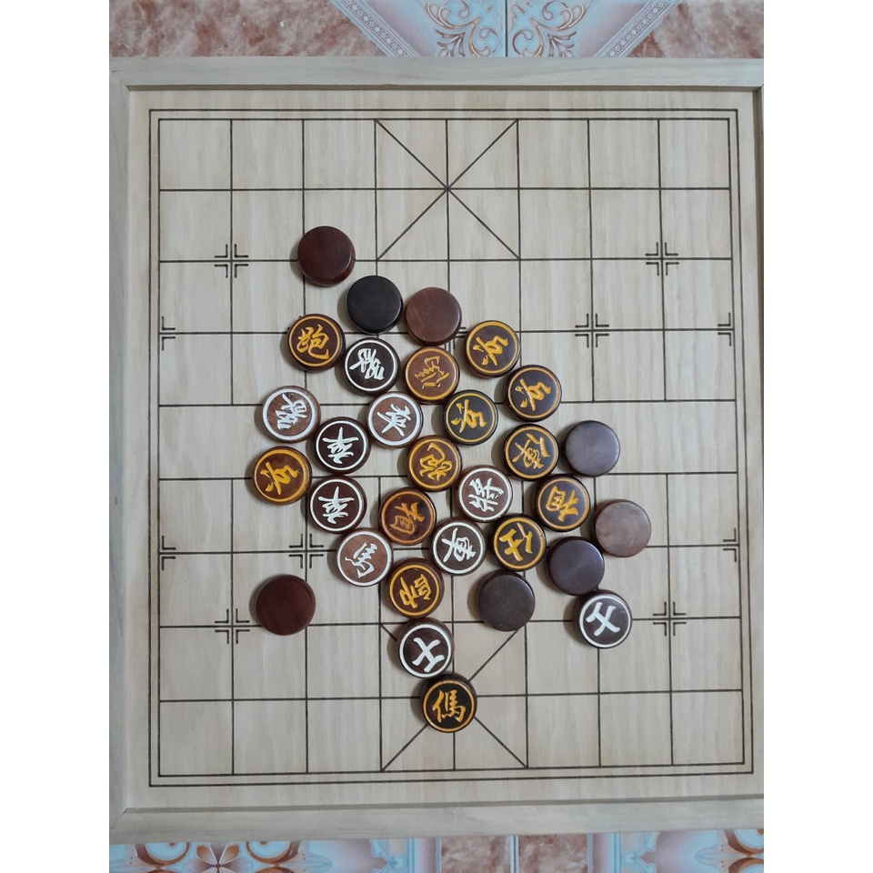 Quân cờ tướng đẹp,bóng.Gỗ hương, sừng, chắc