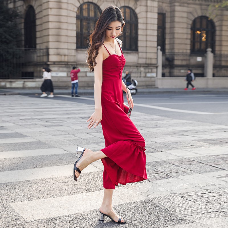 [Có sẵn size M] Đầm 2 dây hở lưng siêu sexy sang chảnh hàng loại 1 | BigBuy360 - bigbuy360.vn