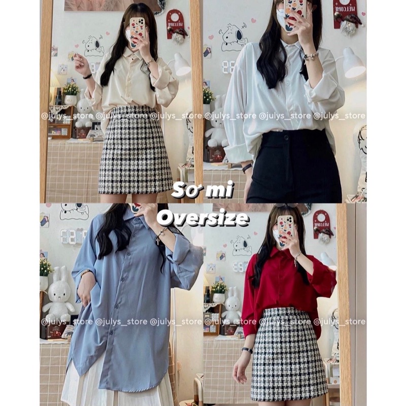 [Ảnh thật/Video] ÁO SƠ MI VOAN TRƯỢT TAY BỒNG ÁO SƠ MI MỀM MỊN PHONG CÁCH HÀN QUỐC