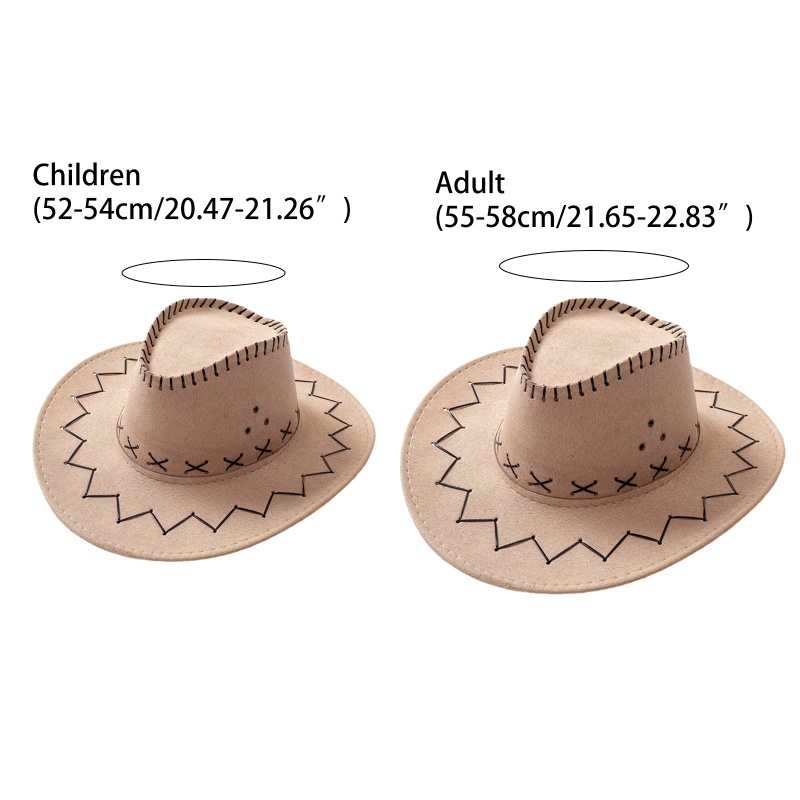 Mũ Cao Bồi Da Lộn Vành Rộng Chống Gió Thời Trang Cho Mẹ Và Bé