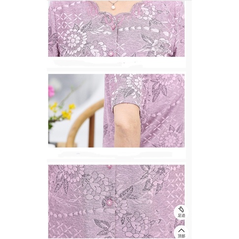 Bộ quần đen áo ren kiểu cho người già và trung niên cao tuổi, thời trang U50 U60 U70 U80 U90 xuân hè 2022 mới nhất