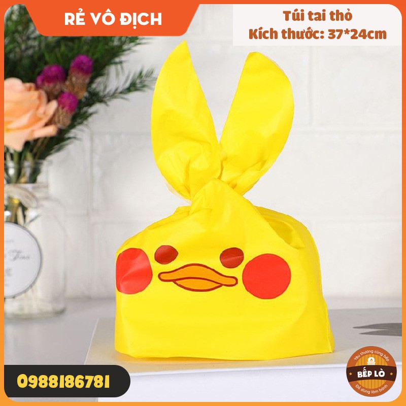 Túi Tai Thỏ Cỡ Đại Đựng Bánh Kẹo Xinh Xắn Dễ Thương Size 24*37cm - Set 10 túi