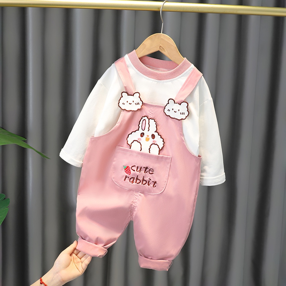 body dài tay kiểu yếm họa tiết động vật dễ thương cho bé