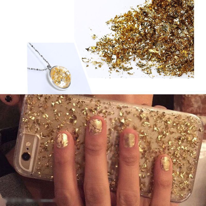 10g Giấy Foil Màu Vàng / Bạc Dùng Làm Trang Sức Thủ Công