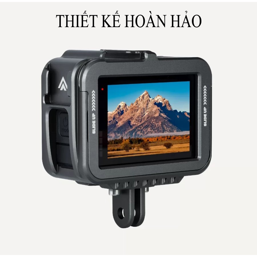 Vỏ Case Hợp Kim Nhôm GoPro 10 9 Telesin Bảo Vệ GoPro Hero 9 10 Chống Va Đập, Hỗ Trợ Nhiều Khe Gắn Thêm Phụ Kiện GoPro