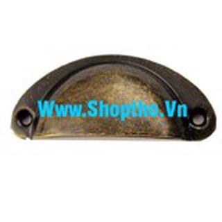 Tay kéo giả cổ kiểu núm âm màu đồng sẫm : KT 81mm