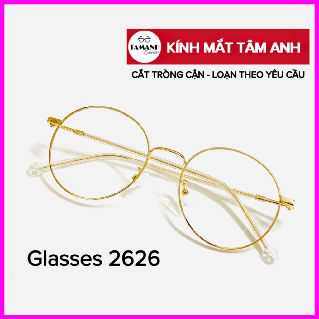 Gọng kính nam nữ kim loại siêu Hot dáng mắt tròn 2626