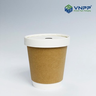 Cốc/ly giấy Kraft 2 lớp 10oz - 300ml