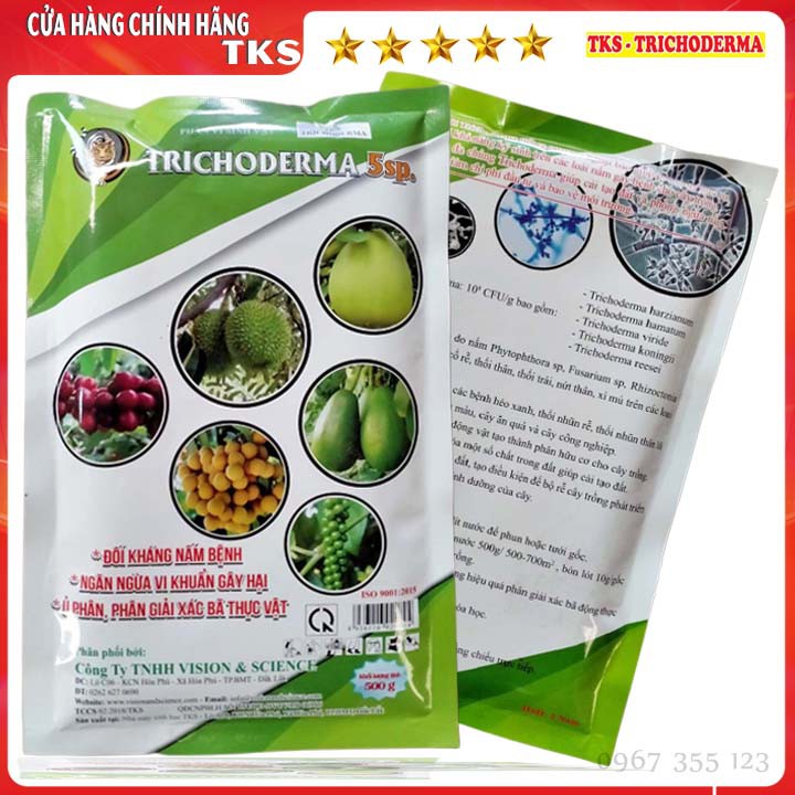TRICHODERMA - Chứa 5 tỷ Bào Tử - Bột Hòa Tan - Gói 500 gr