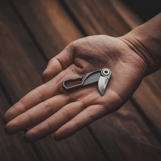 Móc khóa titan mini dao rọc giấy KeyUnity KK00