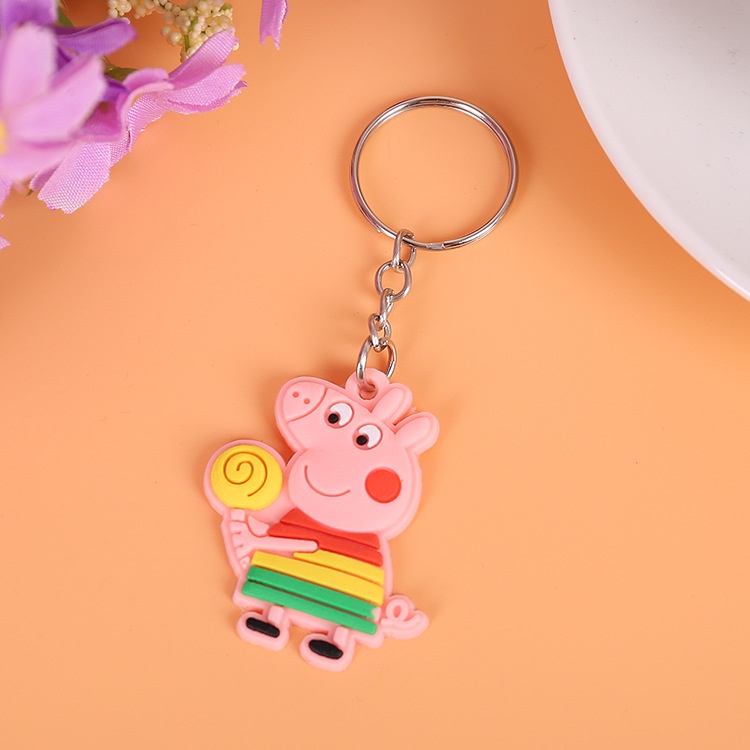Móc Khóa Nhựa PVC Mềm Hình Doraemon Và Hello Kitty Thời Trang