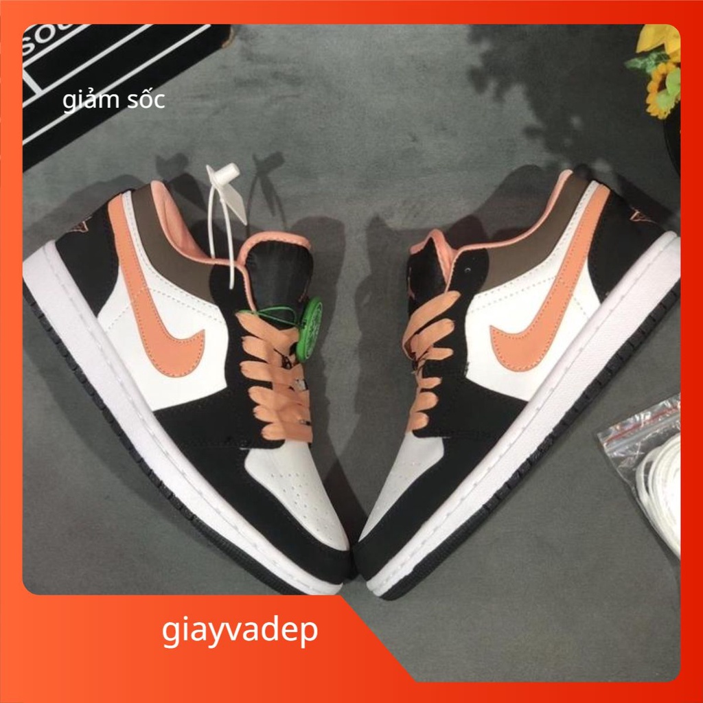 Giày Jordan cam đào cổ cao, Giày JD1 màu cam đào cổ thấp, cổ cao hàng đẹp mẫu mới 2022 [ Full Box Bill ]