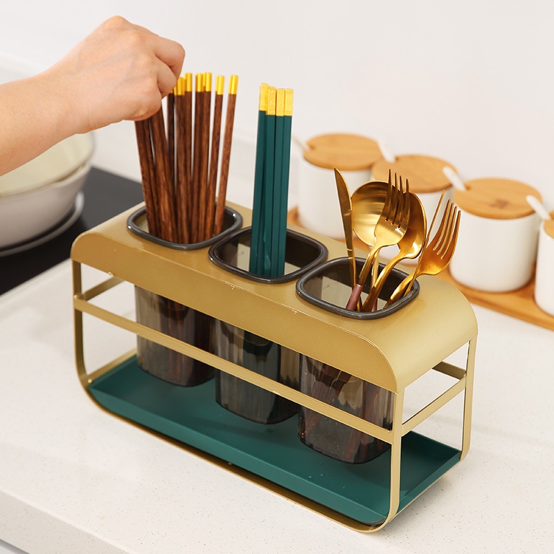 Hộp Đựng Đũa Muỗng Nĩa Bằng Sắt Sang Trọng