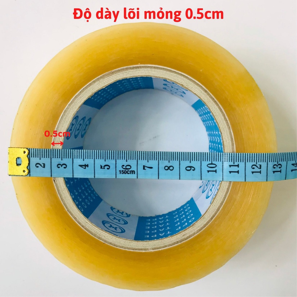 Băng keo trong 100yard, 200yard, 4.8cm, lõi mỏng 0.5cm tiết kiệm nhất thị trường (1 cuộn)