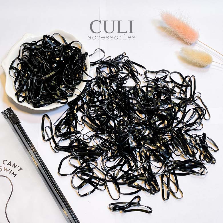 Thun cột tóc, Hộp 500 thun cột tóc cho Mẹ và bé mix nhiều màu xinh xắn - Culi accessories