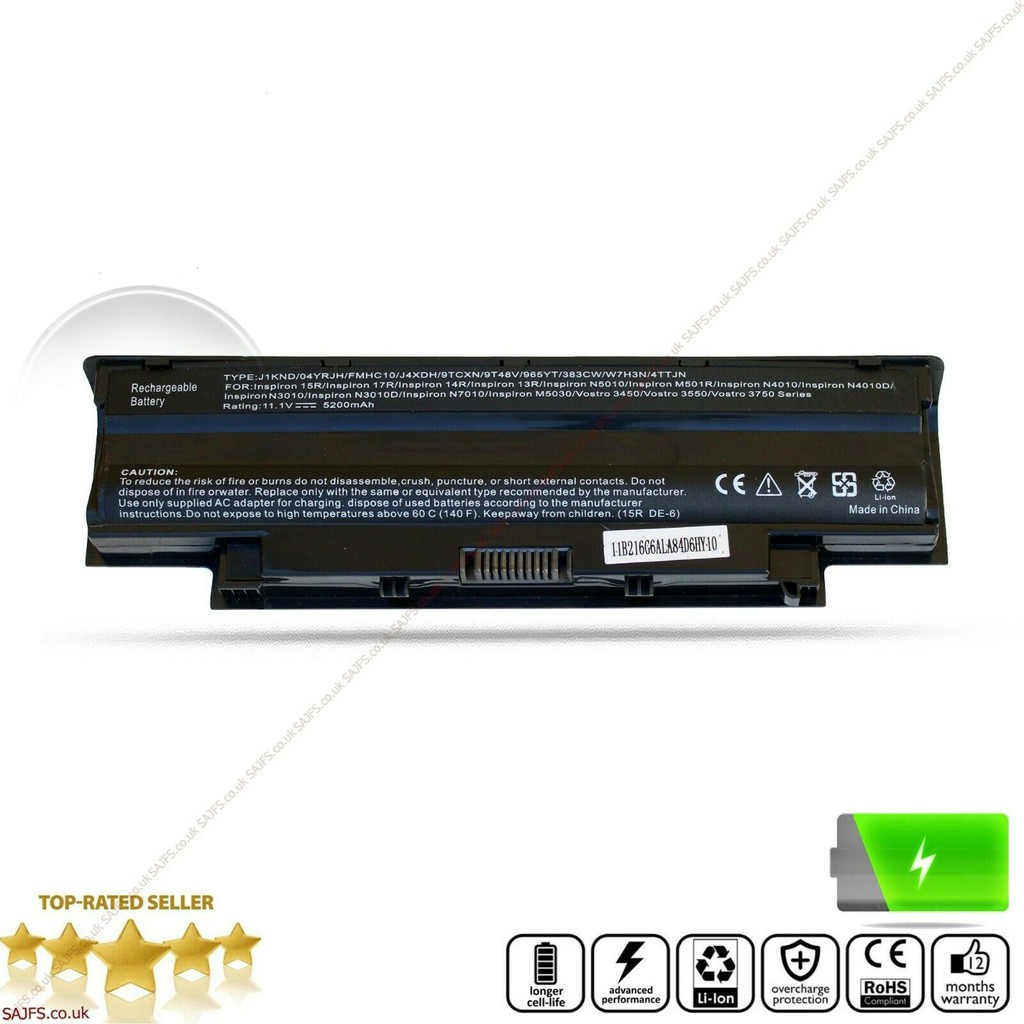 ⚡Pin Laptop Dell Vostro 1450 1540 1550 2420 2520 3420 3520 1440 , 3450 , 3550 , 3555 , 4110 , 5110 14r