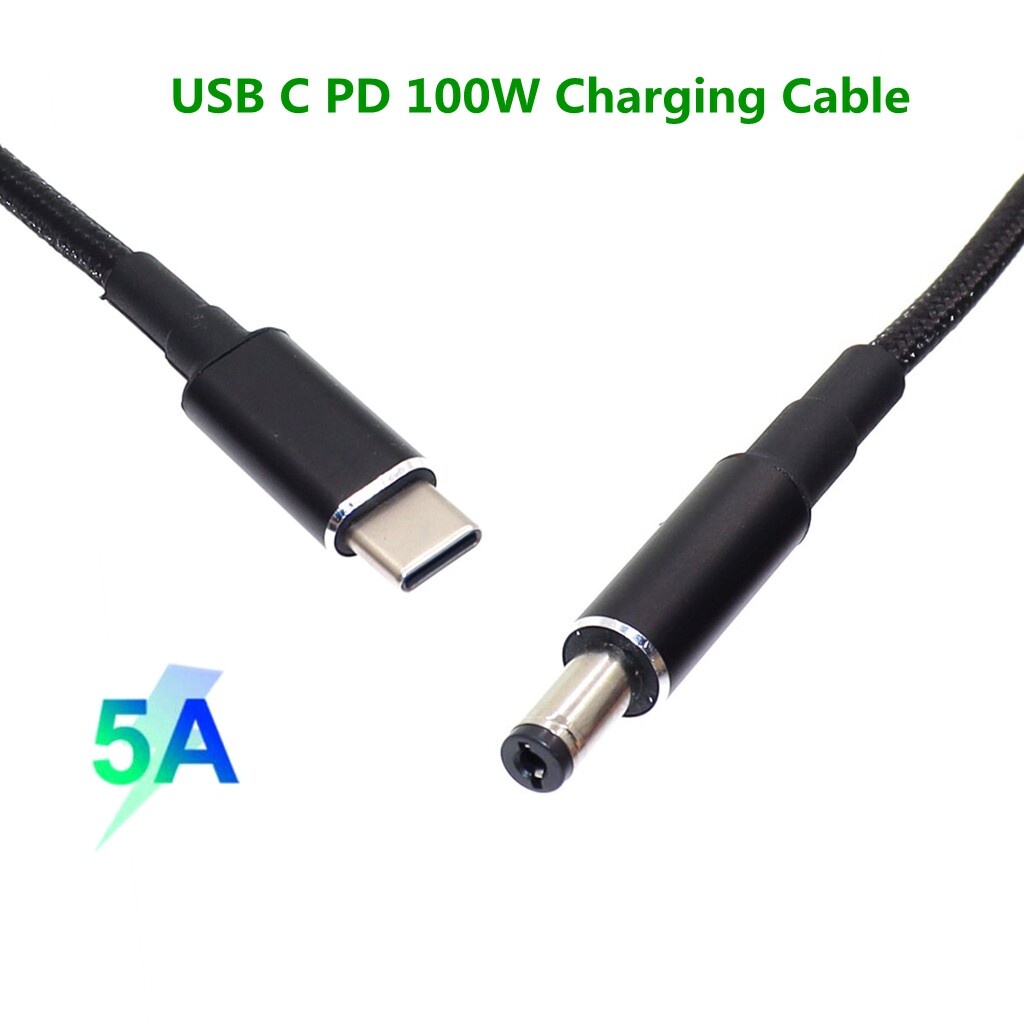 Dây cáp sạc PD 100W USB Type C sang DC DC DC 5.5x2.1mm / 5.5*2.1mm chuyên dụng cho laptop Asus