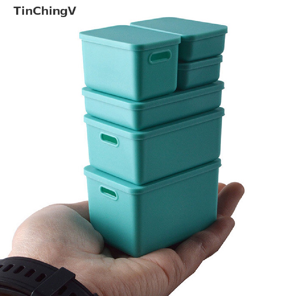 Bộ 6 Hộp Nhựa Mini 1: 6 1: 12 Dùng Đựng Đồ Chơi Búp Bê