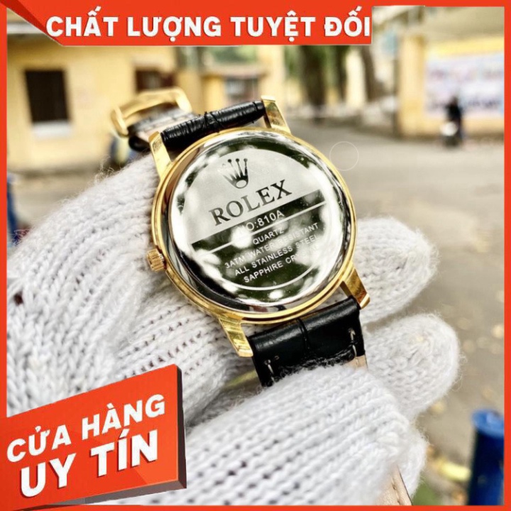 Đồng Hồ Nam RoLex Sapphire R031 Case 38mm Mặt TRẮNG trăng khuyết Máy Pin Nhật