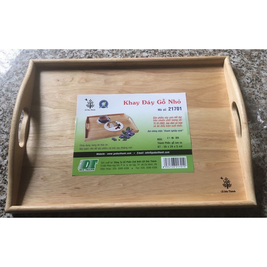 Khay đáy gỗ nhỏ Đức Thành 21701 - Khay đựng thức ăn Gỗ Đức Thành