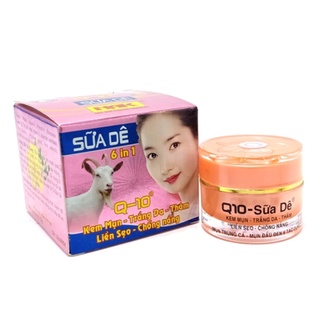 Kem trắng da - mụn trứng cá - mụn đầu đen - mờ thâm - liền sẹo q10 - sữa dê 12g