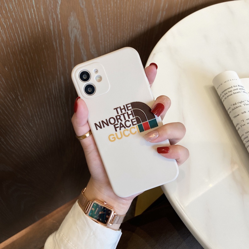 Ốp iphone cạnh vuông The nnorth face gu/cci cho 11/11pro/11promax/12 pro max/13 pro max/x/xr/xsmax/6/7/8/plus/splus-e241