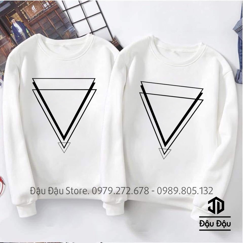 ÁO CẶP CHẤT NỈ THIẾT KẾ TAM GIÁC DÀY DẶN {Xả Kho} | BigBuy360 - bigbuy360.vn