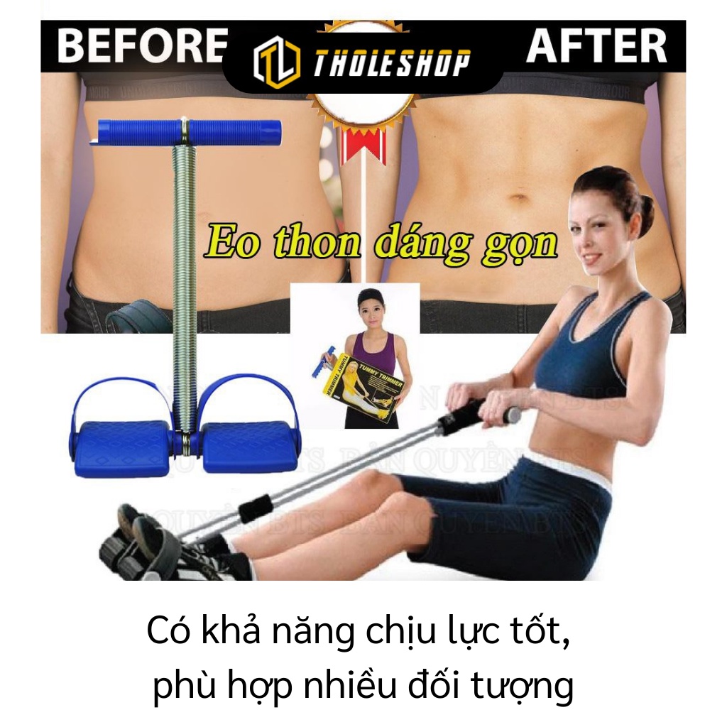 Dụng Cụ Tập Thể Dục Dây Lò Xo Tummy Tremmer - Dây Tập Gym Cơ Bụng, Vai, Lưng, Mông 8888