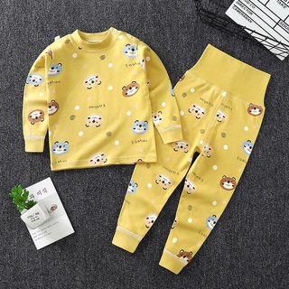 Xả kho - Bộ cotton nỉ cạp cao giữ ấm bụng cho bé (màu ngẫu nhiên)