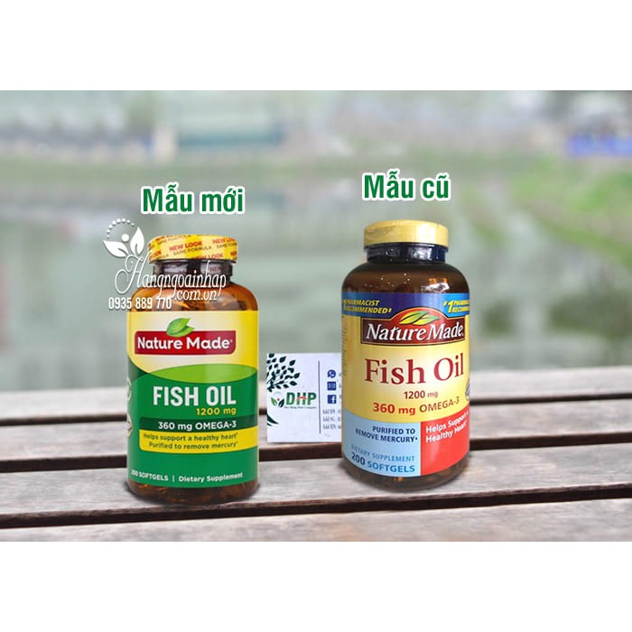 Dầu cá Omega 3 Nature Made Fish oil 1200mg hộp 200 viên