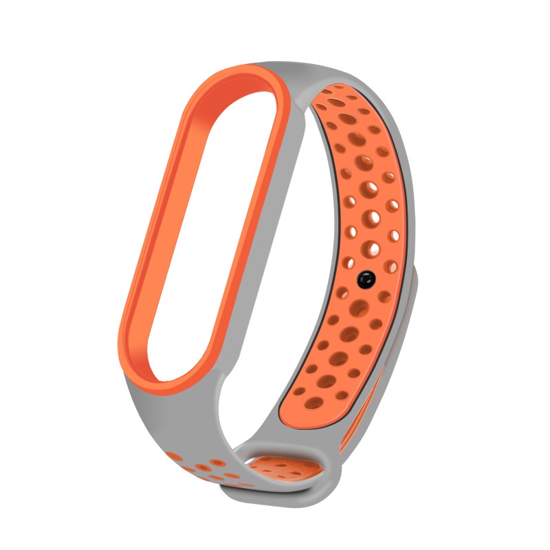Dây Đeo Silicone Hai Màu Cho Đồng Hồ Thông Minh Xiaomi Mi Band 6 5 Miband 3 4