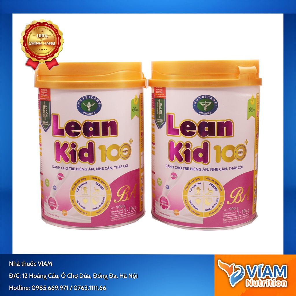 Sữa Lean Kid 100+ BA  400g & 900g - Dành cho trẻ Biếng Ăn