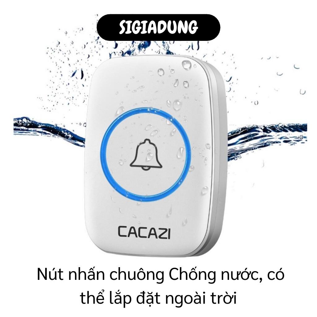 [SGD] Chuông Cửa - Chuông Cửa Không Dây Cacazi, 38 Kiểu Chuông, 4 Mức Âm Lượng, Chống Nước 9472