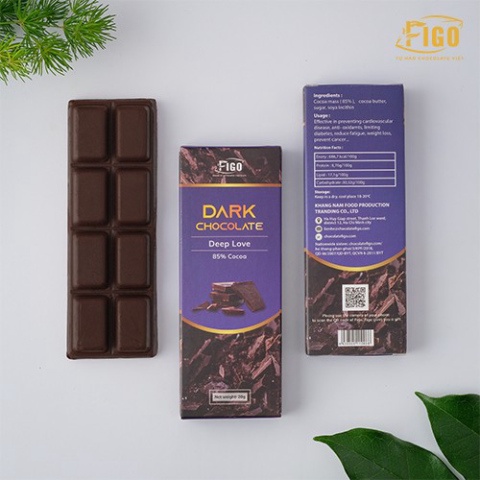 Socola sữa nhân bánh Cookie, Hạt cacao, Hạnh nhân, Không nhân FIGO Hộp 20g