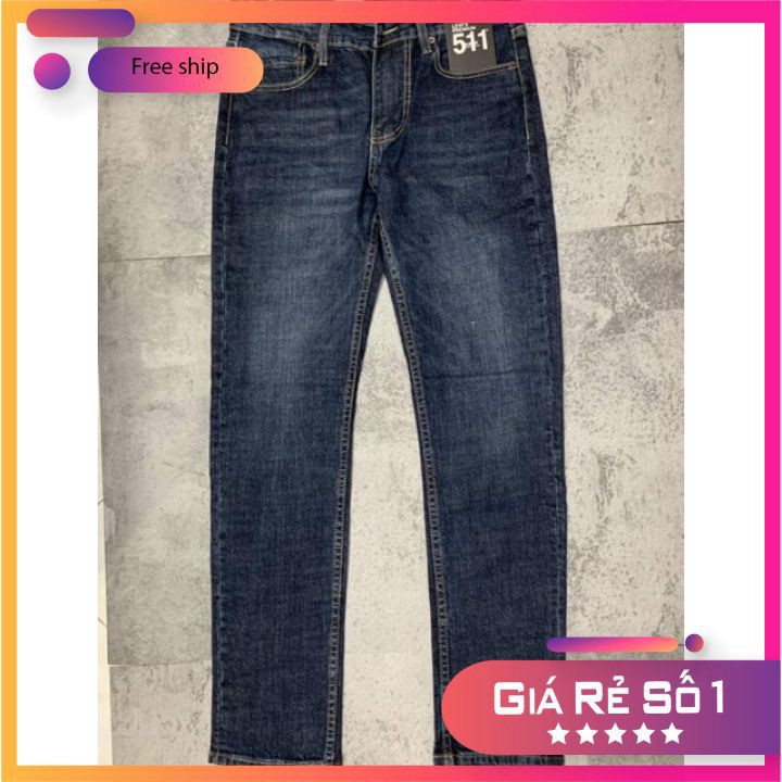 Quần jean nam ⚡ 𝗛𝗮̀𝗻𝗴 𝗰𝗮𝗼 𝗰𝗮̂́𝗽 ⚡ Quần bò đẹp ống đứng, chất co giãn thoải mái, màu xanh đá, trẻ trung, năng đ | BigBuy360 - bigbuy360.vn