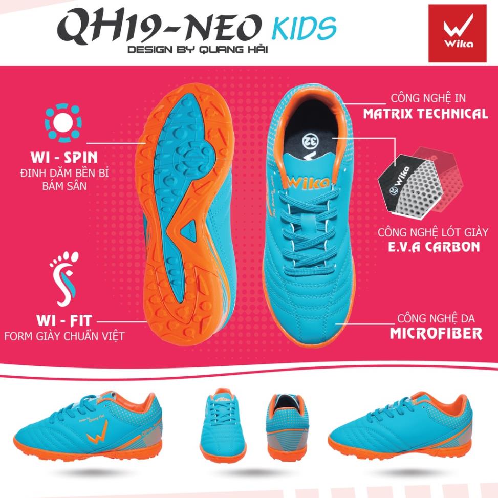 Giày Bóng Đá WIKA QH19 NEO KID Chất Liệu Da Microfiber Cao Cấp, Thiết Kế Dành Cho Trẻ Em 2020-12 KID