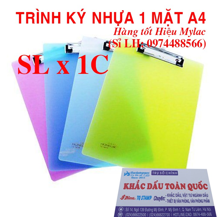 [SL x 1c] Bìa trình ký nhựa A4 màu (Hàng tốt)