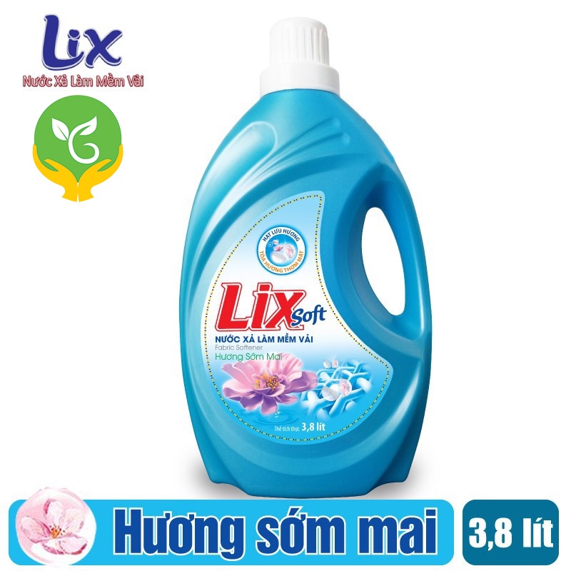 Nước xả vải Lix Soft hương sớm mai 3.8 lít - Lưu hương trên từng sợi vải