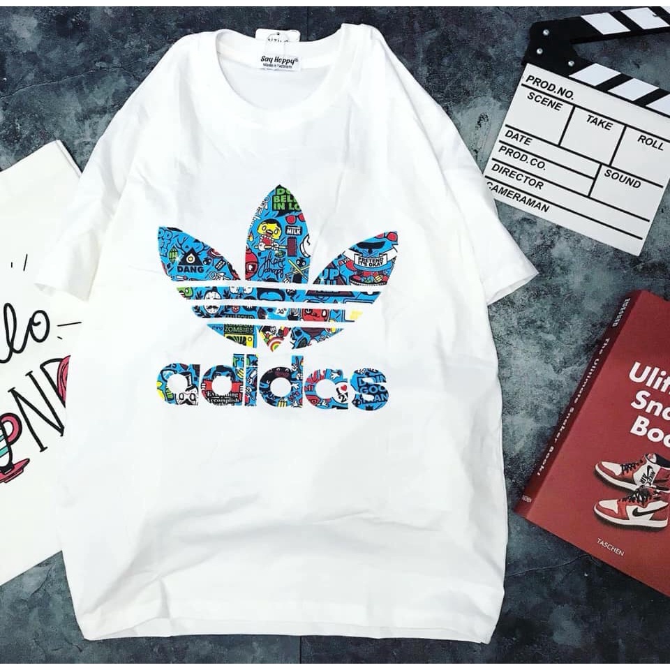 ÁO THUN UNISEX IN HÌNH CỎ ADIDAS CỰC HOT