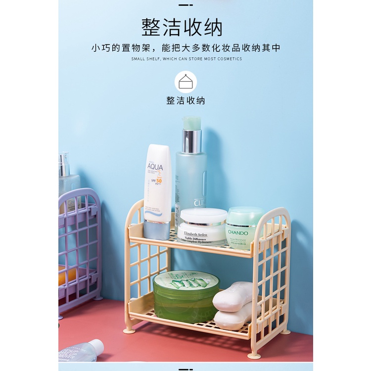 Kệ 2 Tầng Để Bàn Kiểu Caro Lắp Ghép 4 Chi Tiết MẪU MỚI