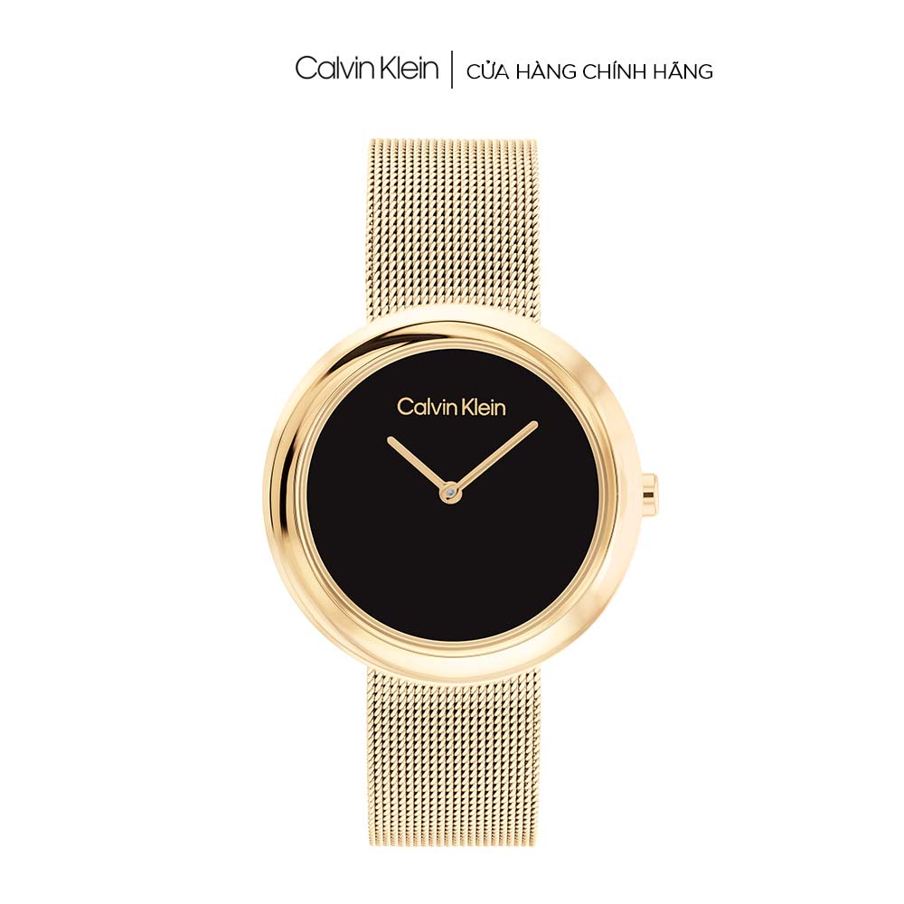 Đồng hồ Nữ Calvin Klein dây Lưới - Twisted Bezel CK 25200012