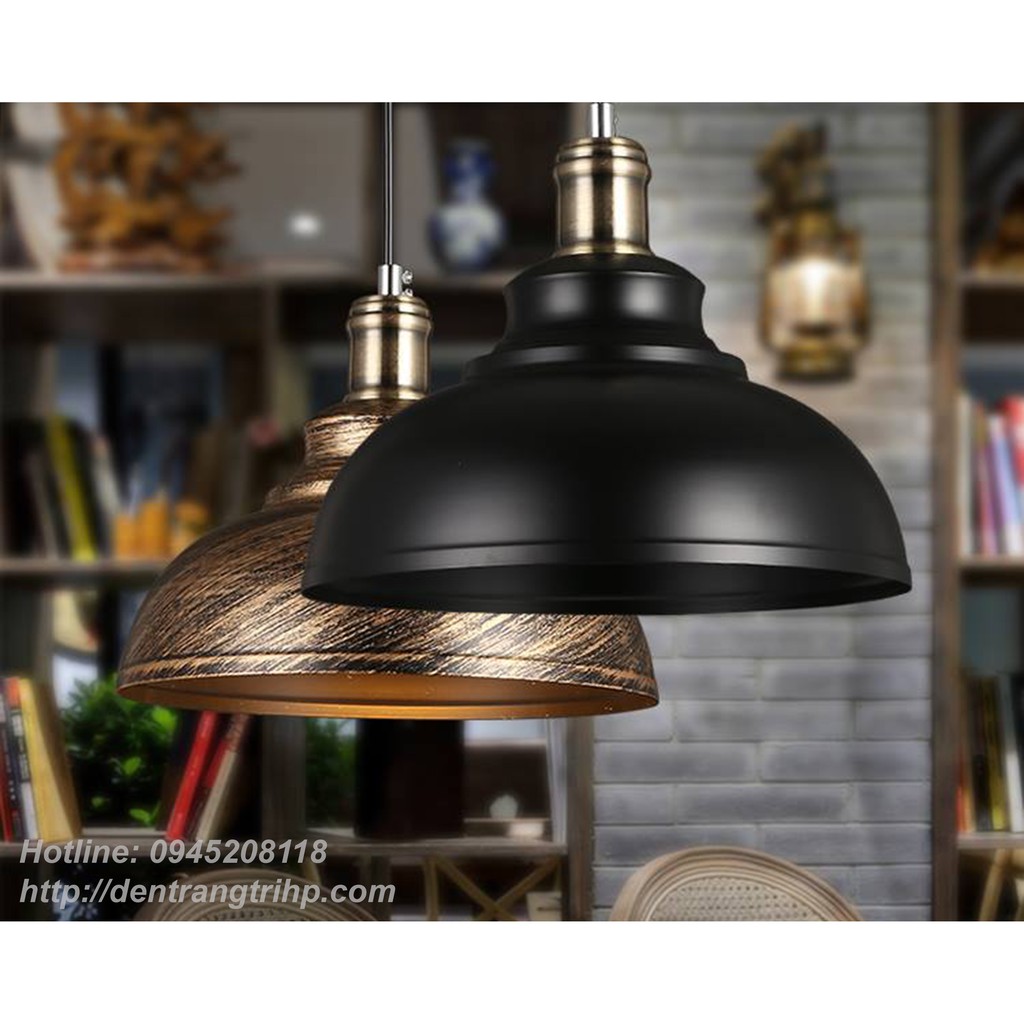 Đèn Thả chao đen 30cm
