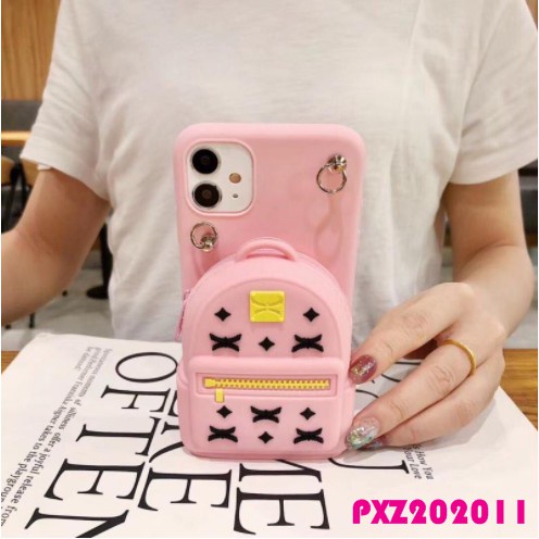Ốp Điện Thoại Silicon Mềm Dạng Túi Đeo Chéo 3D Có Dây Đeo Cho IPhone 14 14Max 13Promax 12mini 11 X XS XR XSMAX 5 6 7 8Plus