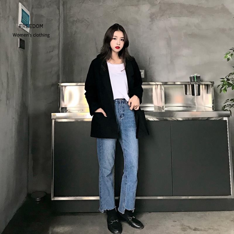 FREEDOM  Áo khoác rộng màu trơn thời trang | BigBuy360 - bigbuy360.vn