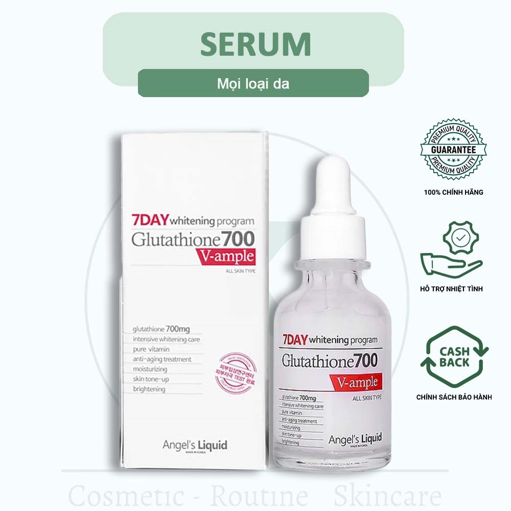 Serum Trắng Da 7Day Whitening Program Glutathione 700 V-Ample