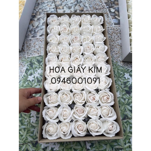 Đầu bông hoa hồng sáp 3 lớp đẹp hàng chuẩn loại 1