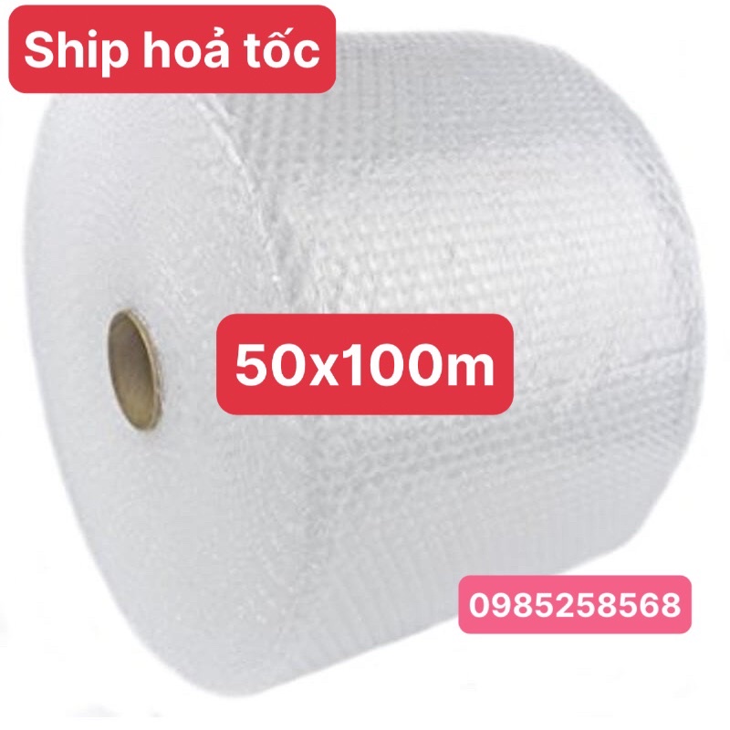 Xốp Bong Bóng Khí 50cm x 100m, Xốp Nổ Gói Hàng, Bọc Hàng Khổ
