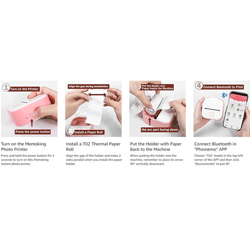 Set 3 Cuộn Giấy Dán Nhiệt Cho Máy In Phomemo T02