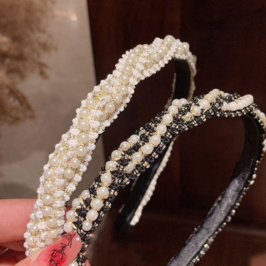 Băng đô cài tóc đính ngọc trai thời trang Hàn Quốc cho nữ